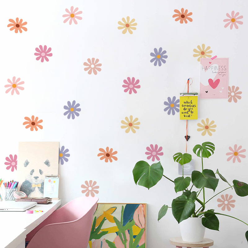 Baby Nursery Peel And Stick Wallpaper - Daisy Floral Naklejki ścienne dla dzieci
