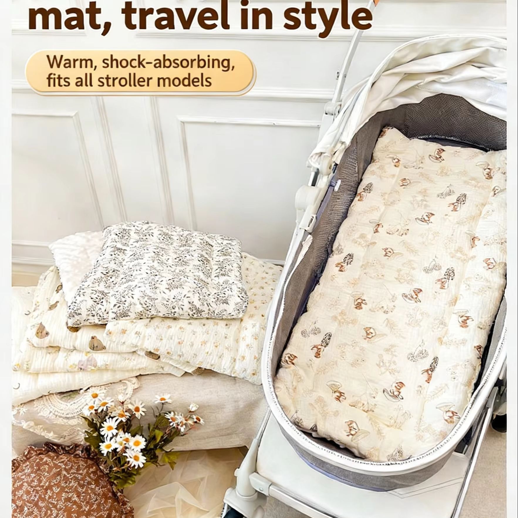 Baby Nursery Trolley - Wkładka do wózka dziecięcego, ulepszona uniwersalna