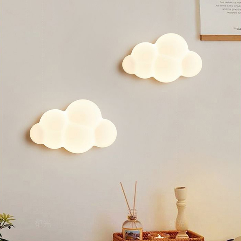 Baby Nursery Wall Lights - Biała chmura Kinkiety do pokoju dziecięcego