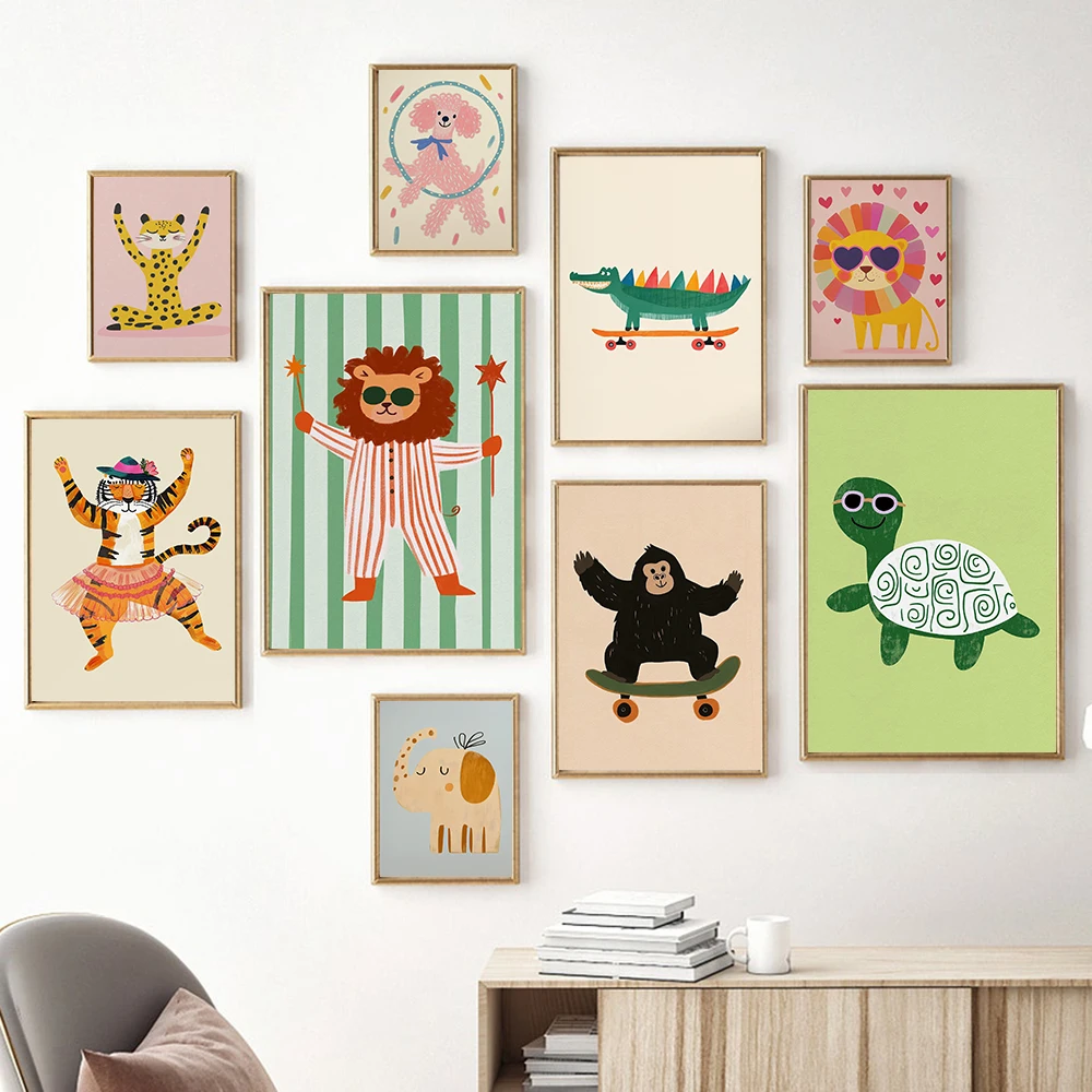 Baby Nursery Frames - Bez ramy. Minimalistyczne plakaty na płótnie.
