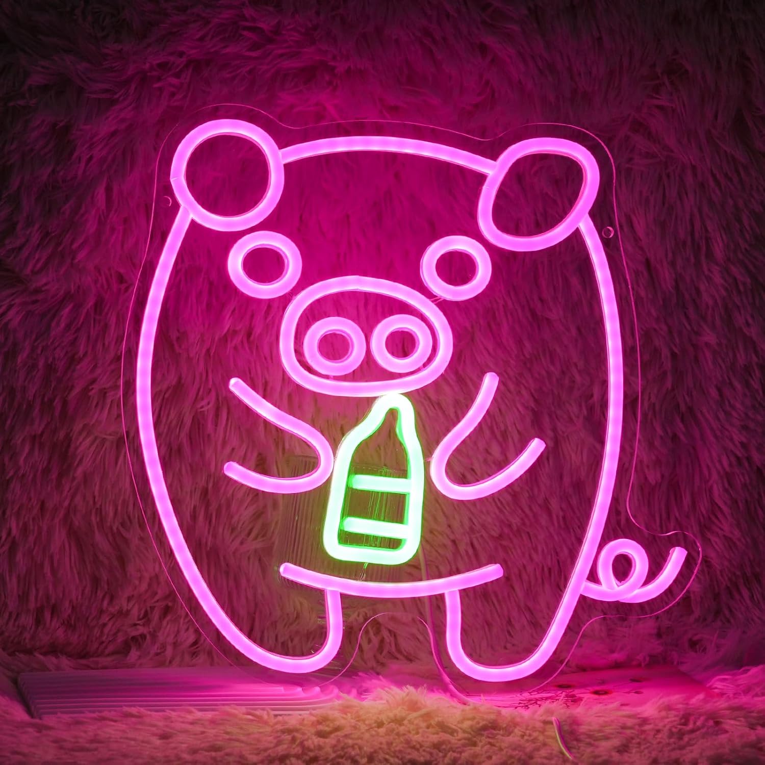 Baby Nursery Wall Lights - Neonowy znak LED w kształcie butelki