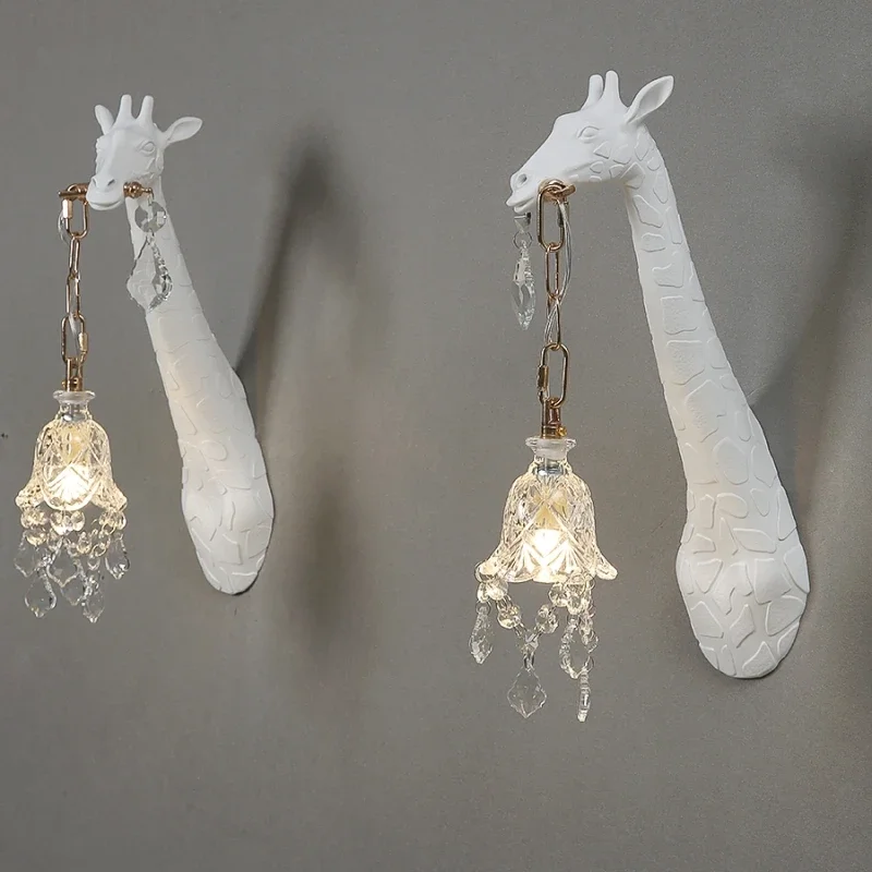 Baby Nursery Wall Lights - Nordic New Żywica Żyrafa LED Kinkiet