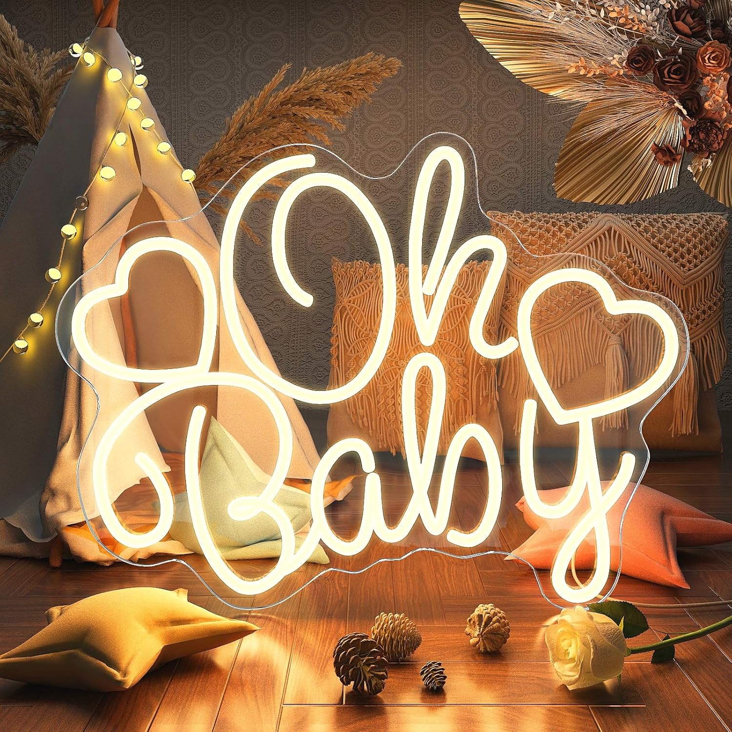 Neonowy napis LED „Oh Baby” za – Baby Nursery Wall Lights recenzja i cena