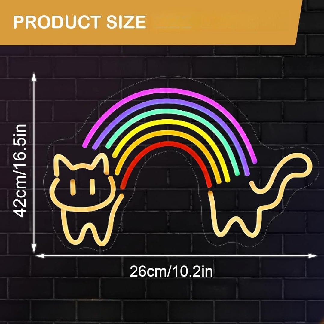Neonowy znak z kotem tęczowym, – Baby Nursery Wall Lights recenzja i cena