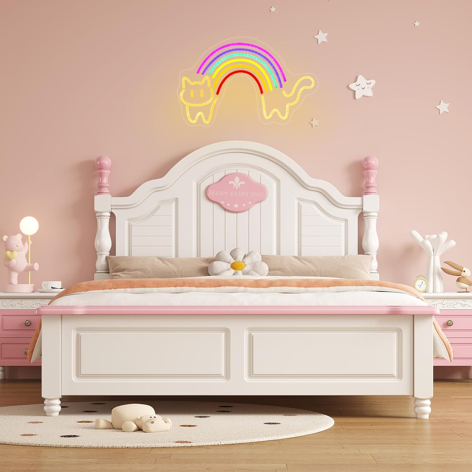 Neonowy znak z kotem tęczowym, – Baby Nursery Wall Lights recenzja i cena