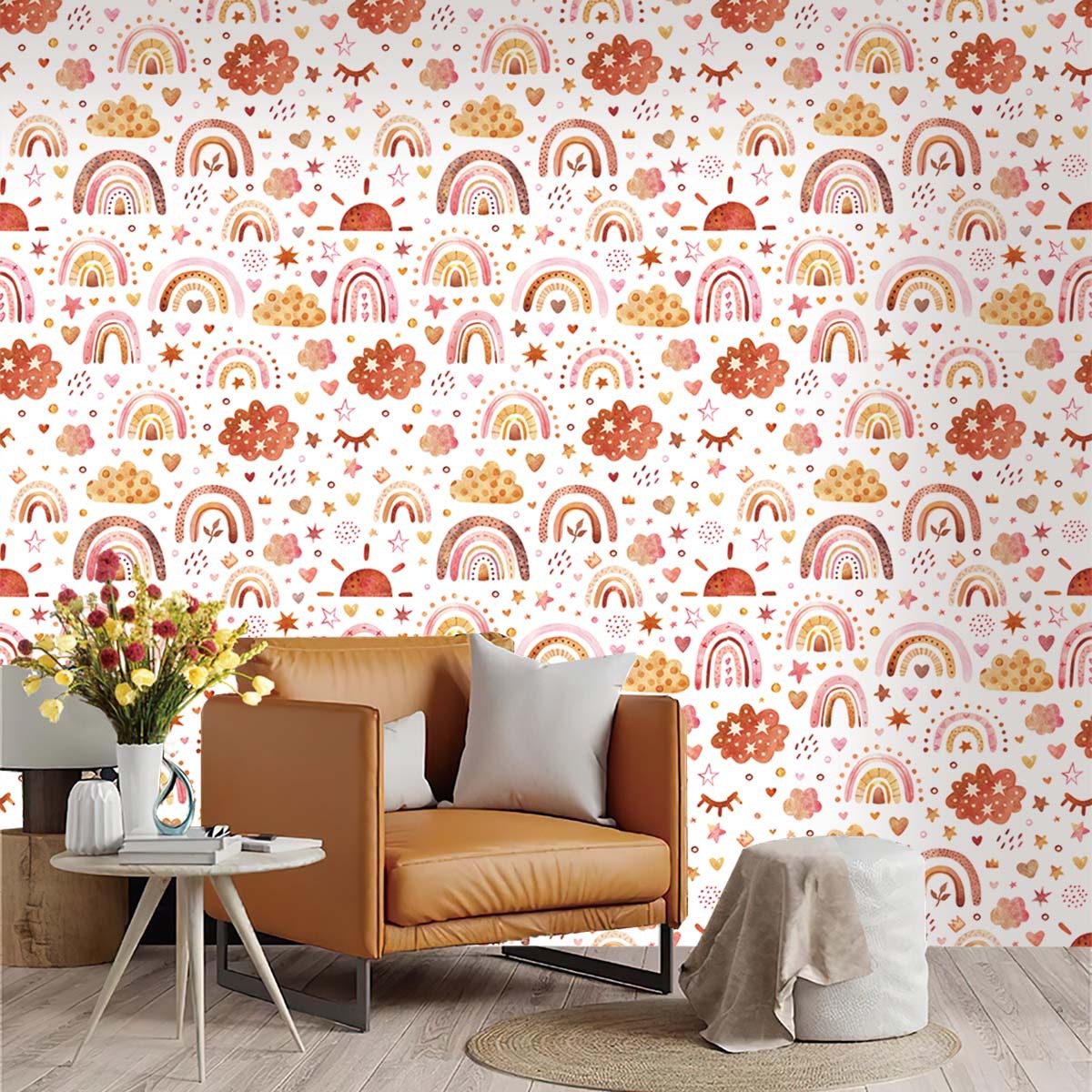 Tapeta tęczowa samoprzylepna d – Baby Nursery Peel And Stick Wallpaper recenzja i cena