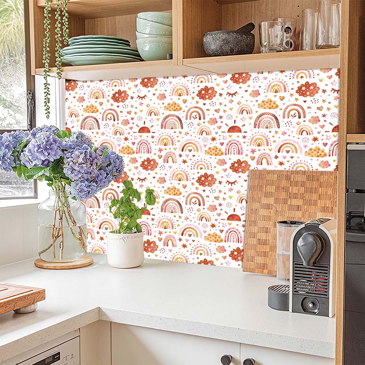 Tapeta tęczowa samoprzylepna d – Baby Nursery Peel And Stick Wallpaper recenzja i cena