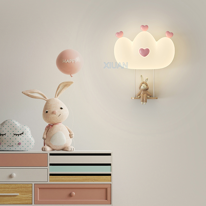 Romantyczna różowa korona kink – Baby Nursery Wall Lights recenzja i cena