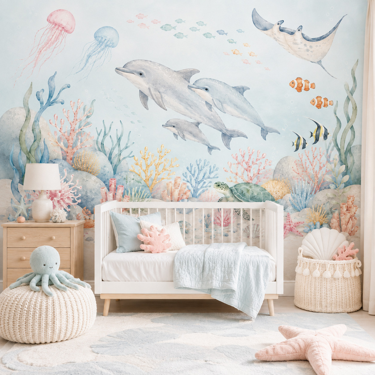 Samoprzylepna tapeta z motywem – Baby Nursery Peel And Stick Wallpaper recenzja i cena