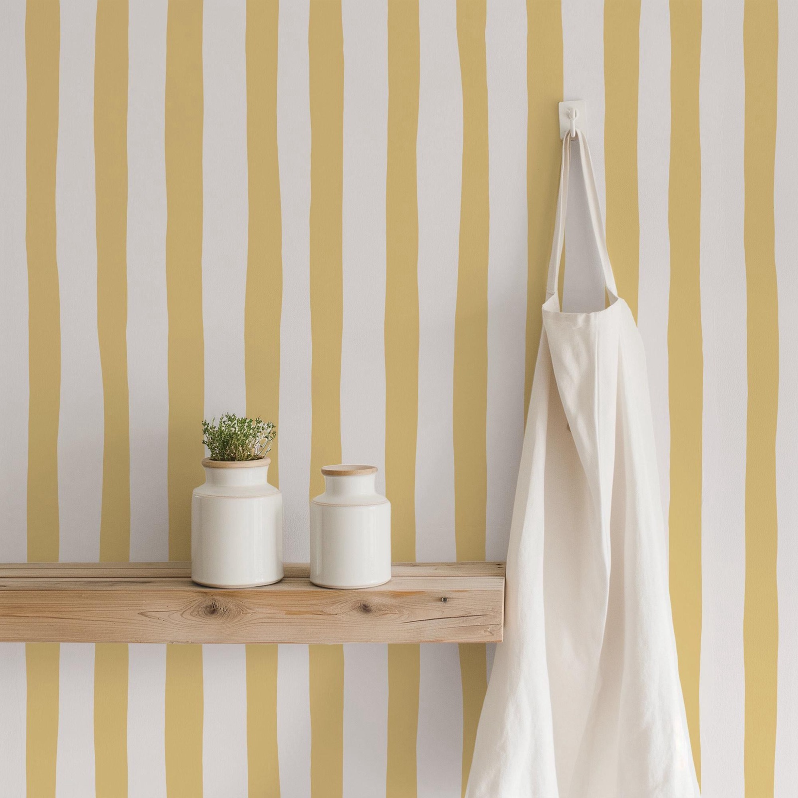 Tapeta w żółte paski Sunshine  – Baby Nursery Peel And Stick Wallpaper recenzja i cena