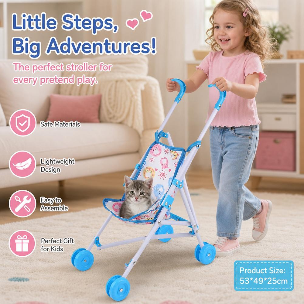 Wózek dla lalek różowy, intera – Baby Nursery Trolley recenzja i cena