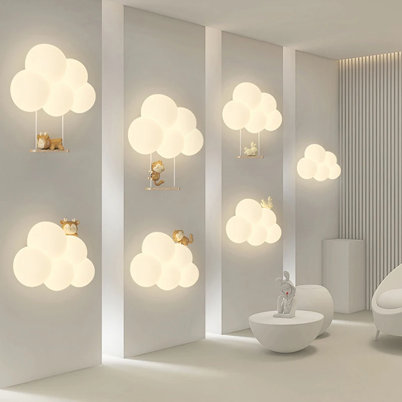 Kremowa Kreskówkowa Kreatywna  – Baby Nursery Wall Lights recenzja i cena