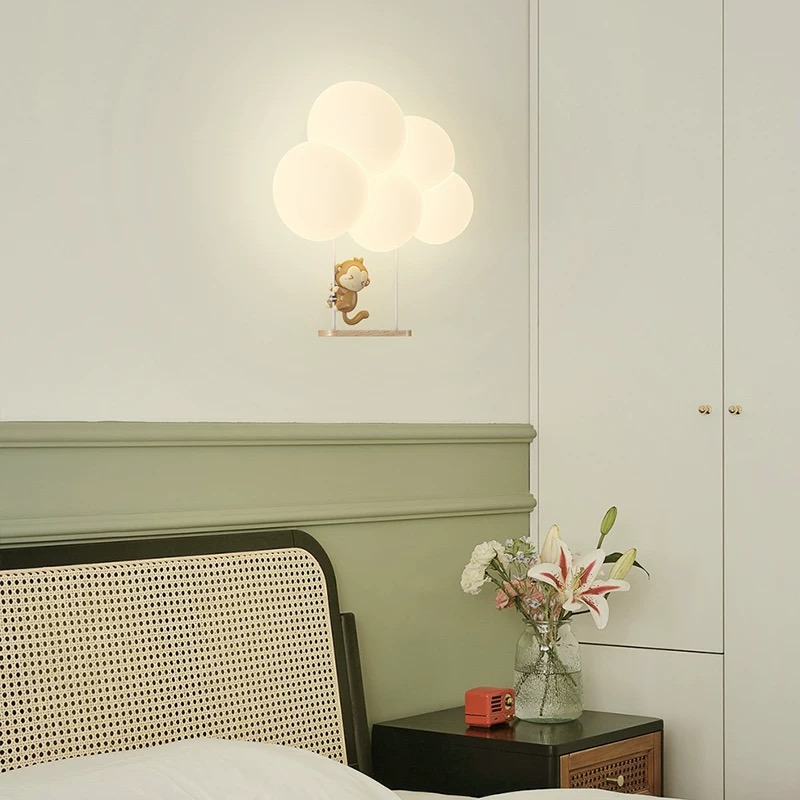 Kremowa Kreskówkowa Kreatywna  – Baby Nursery Wall Lights recenzja i cena