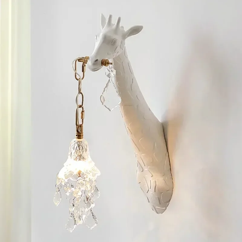 Nordic New Żywica Żyrafa LED K – Baby Nursery Wall Lights recenzja i cena