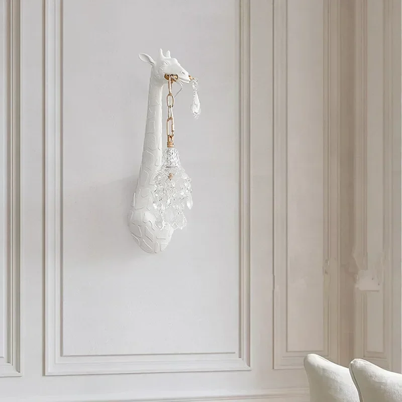 Nordic New Żywica Żyrafa LED K – Baby Nursery Wall Lights recenzja i cena