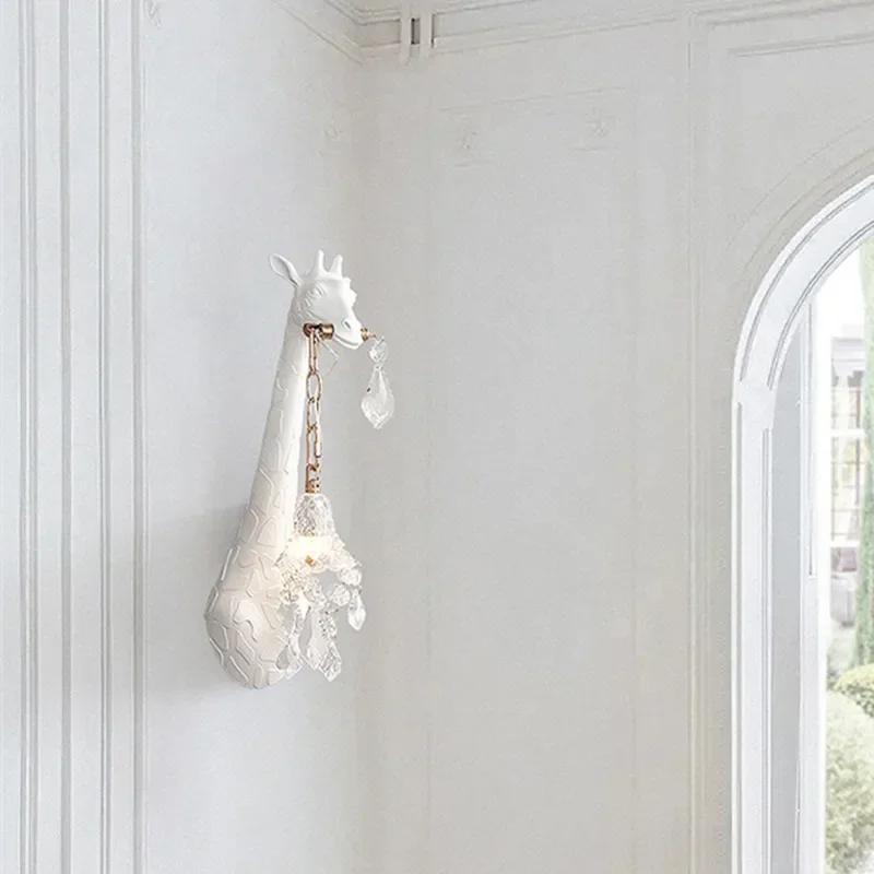 Nordic New Żywica Żyrafa LED K – Baby Nursery Wall Lights recenzja i cena